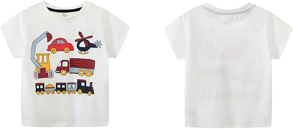 Boys T Shirts Summer T-Shirts Short Sleeve T Shirts Tees Tops Shirts Kids T-Shirts for Boys Cotton T-Shirts-85