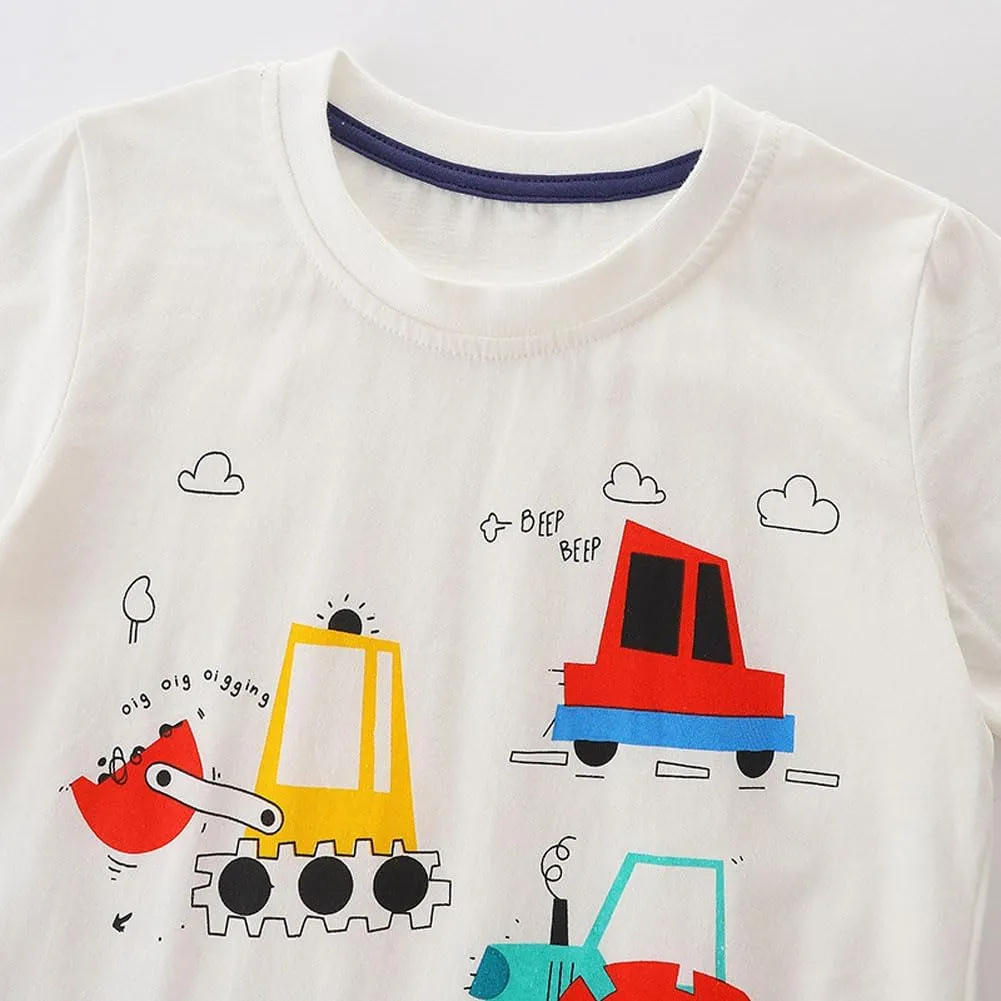 Boys T-Shirts Tops Shirts Kids T-Shirts Summer Short Sleeve Tees T Shirts for Boys Cotton T-Shirts