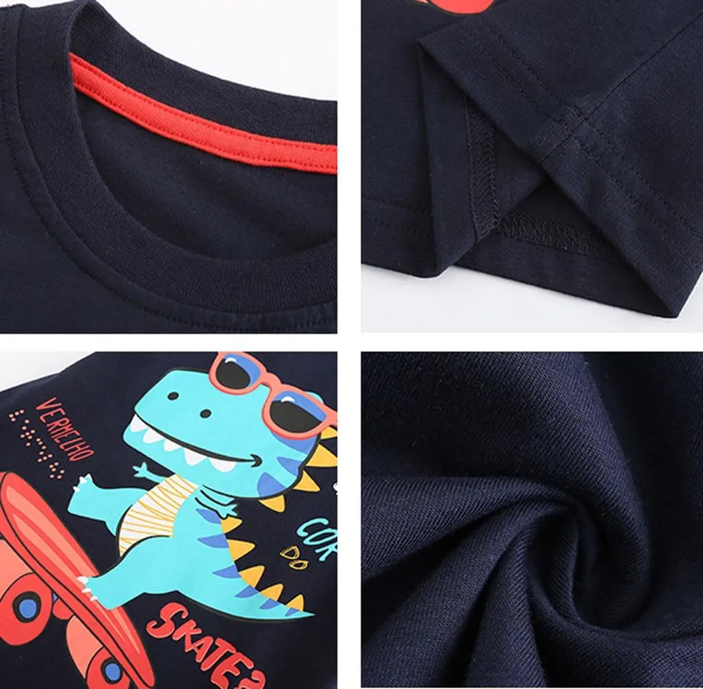 Boys T-Shirts Tops Shirts Kids T-Shirts Summer Short Sleeve Tees T Shirts for Boys Cotton T-Shirts