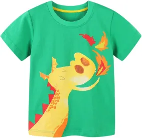 Boys T-Shirts Tops Shirts Kids T-Shirts Summer Short Sleeve Tees T Shirts for Boys Cotton T-Shirts