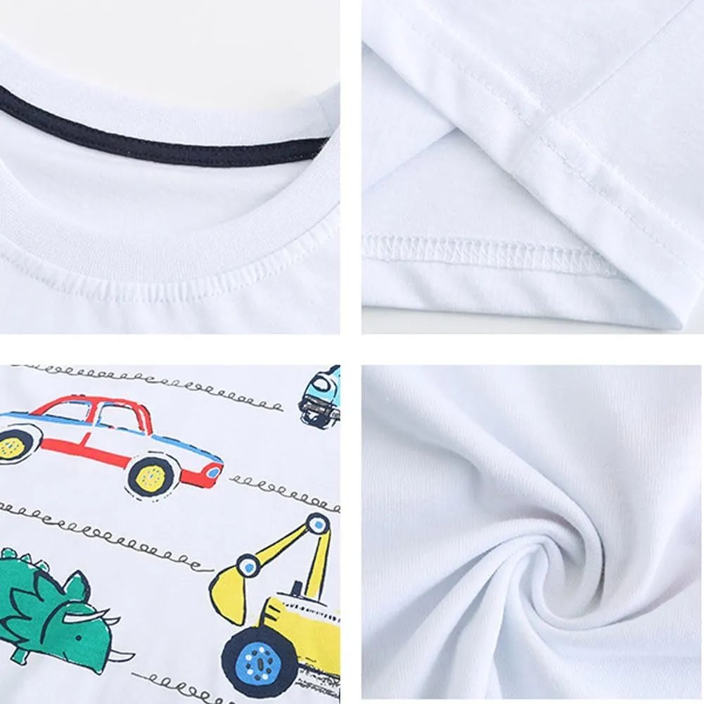 Boys T-Shirts Tops Shirts Kids T-Shirts Summer Short Sleeve Tees T Shirts for Boys Cotton T-Shirts
