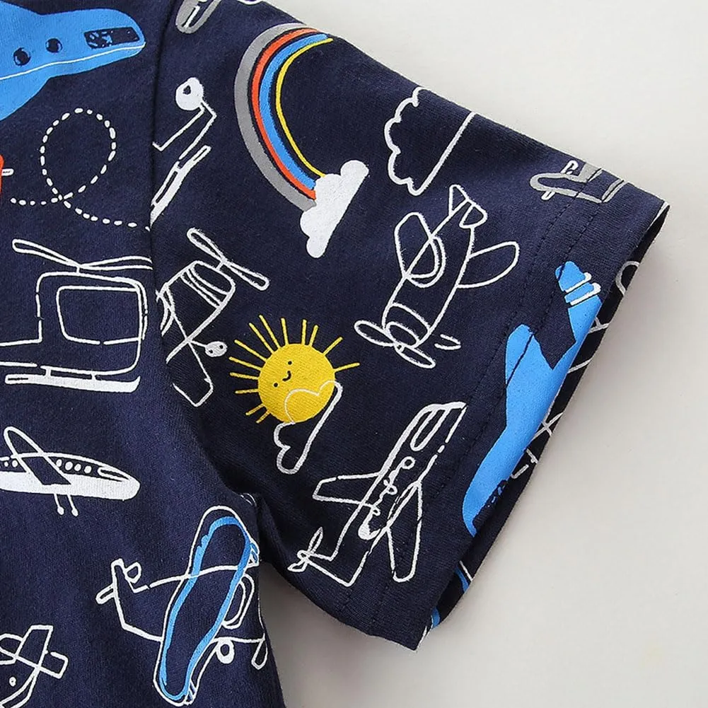 Boys T-Shirts Tops Shirts Kids T-Shirts Summer Short Sleeve Tees T Shirts for Boys Cotton T-Shirts