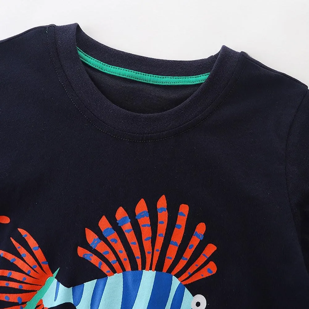 Boys T-Shirts Tops Shirts Kids T-Shirts Summer Short Sleeve Tees T Shirts for Boys Cotton T-Shirts
