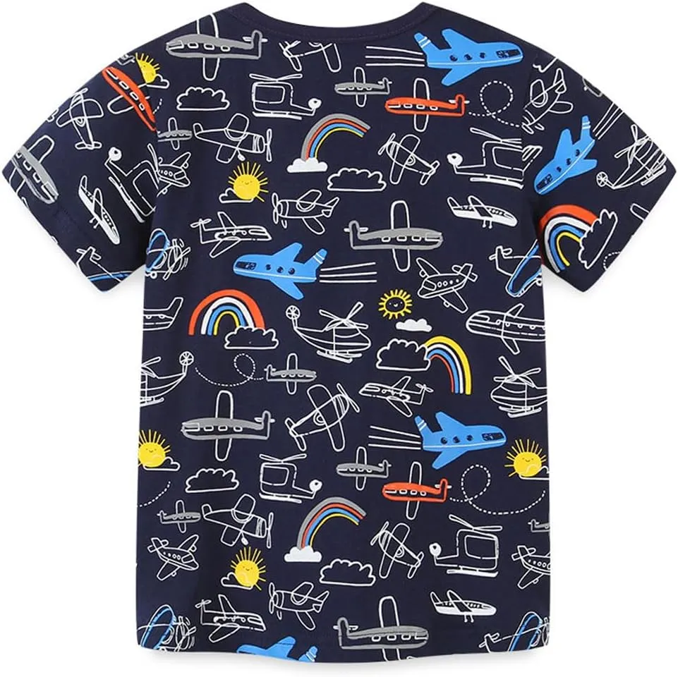 Boys T-Shirts Tops Shirts Kids T-Shirts Summer Short Sleeve Tees T Shirts for Boys Cotton T-Shirts