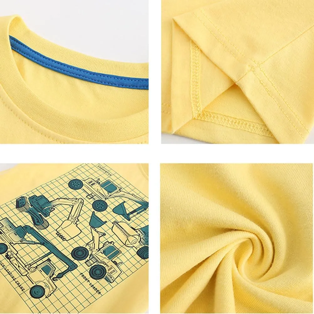 Boys T-Shirts Tops Shirts Kids T-Shirts Summer Short Sleeve Tees T Shirts for Boys Cotton T-Shirts