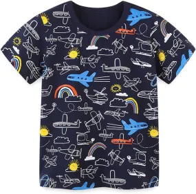 Boys T-Shirts Tops Shirts Kids T-Shirts Summer Short Sleeve Tees T Shirts for Boys Cotton T-Shirts