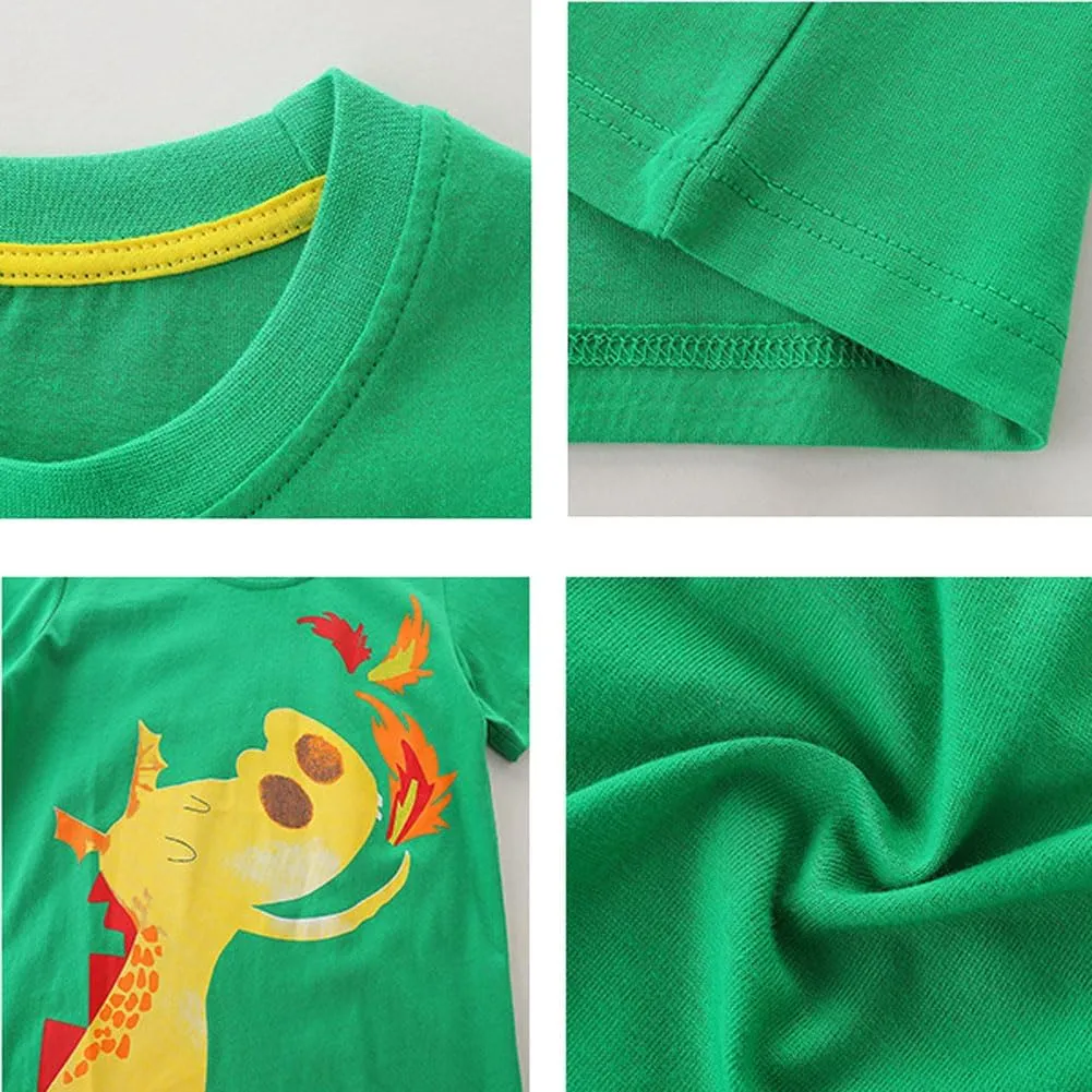Boys T-Shirts Tops Shirts Kids T-Shirts Summer Short Sleeve Tees T Shirts for Boys Cotton T-Shirts