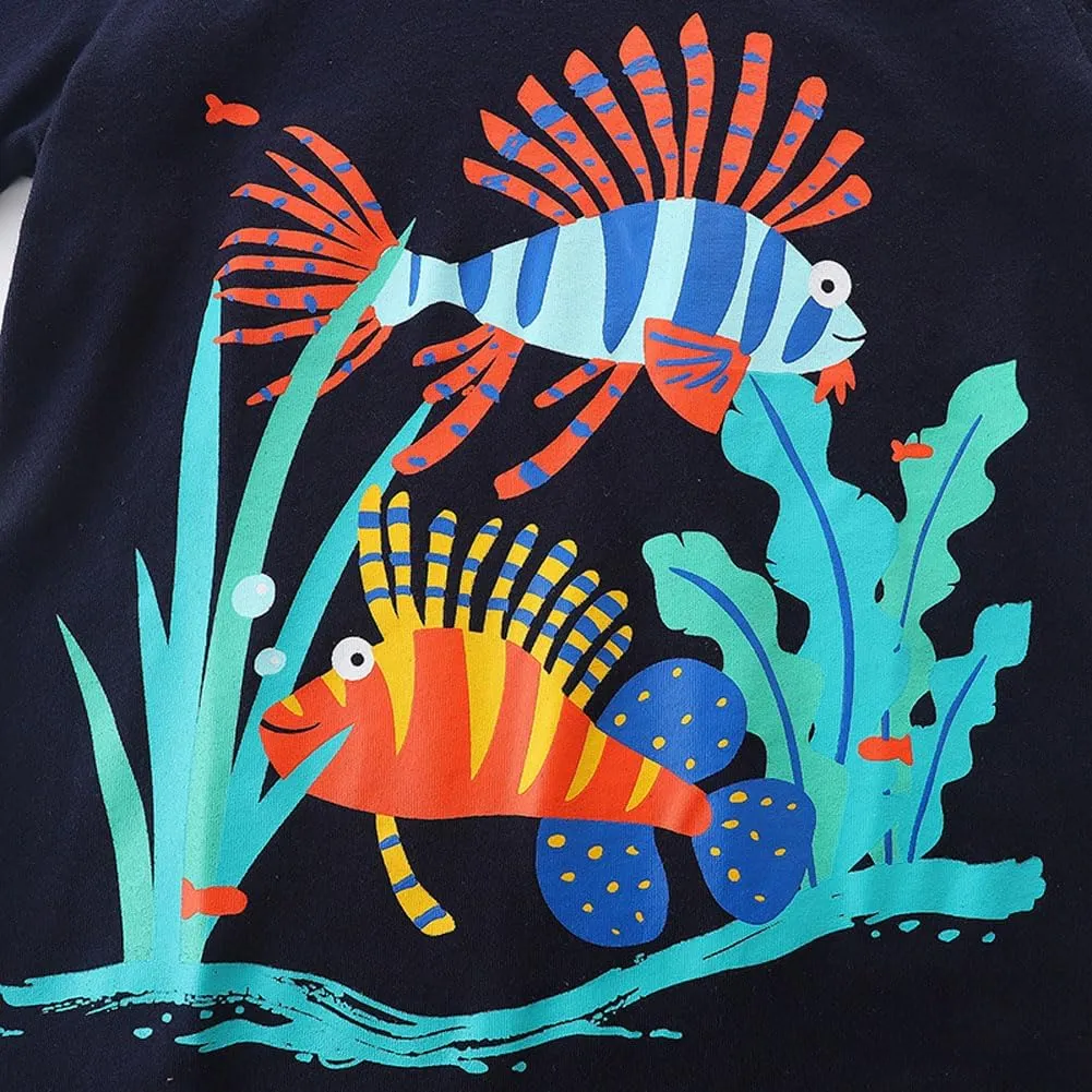 Boys T-Shirts Tops Shirts Kids T-Shirts Summer Short Sleeve Tees T Shirts for Boys Cotton T-Shirts