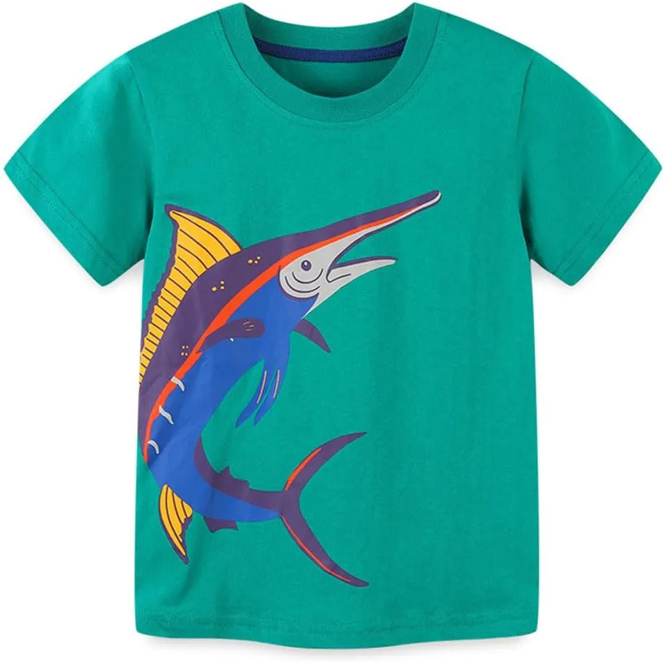 Boys T-Shirts Tops Shirts Kids T-Shirts Summer Short Sleeve Tees T Shirts for Boys Cotton T-Shirts