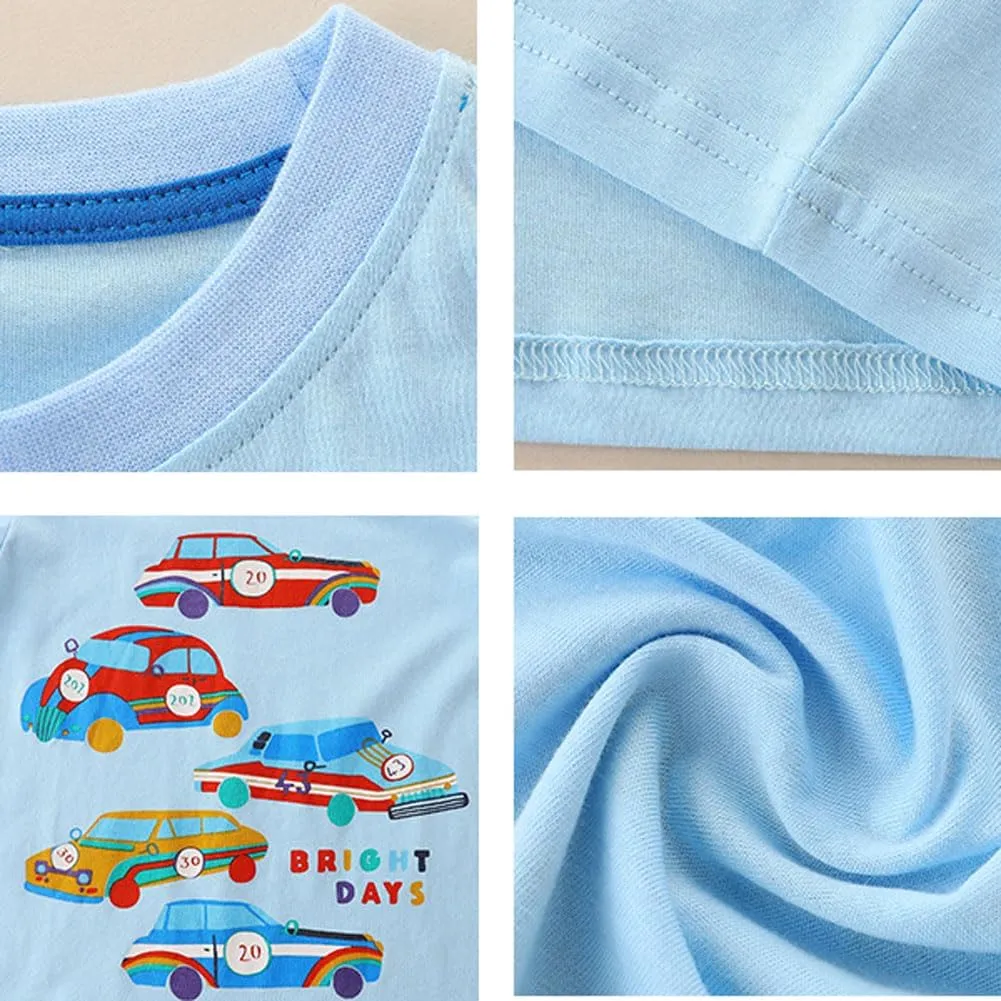 Boys T-Shirts Tops Shirts Kids T-Shirts Summer Short Sleeve Tees T Shirts for Boys Cotton T-Shirts