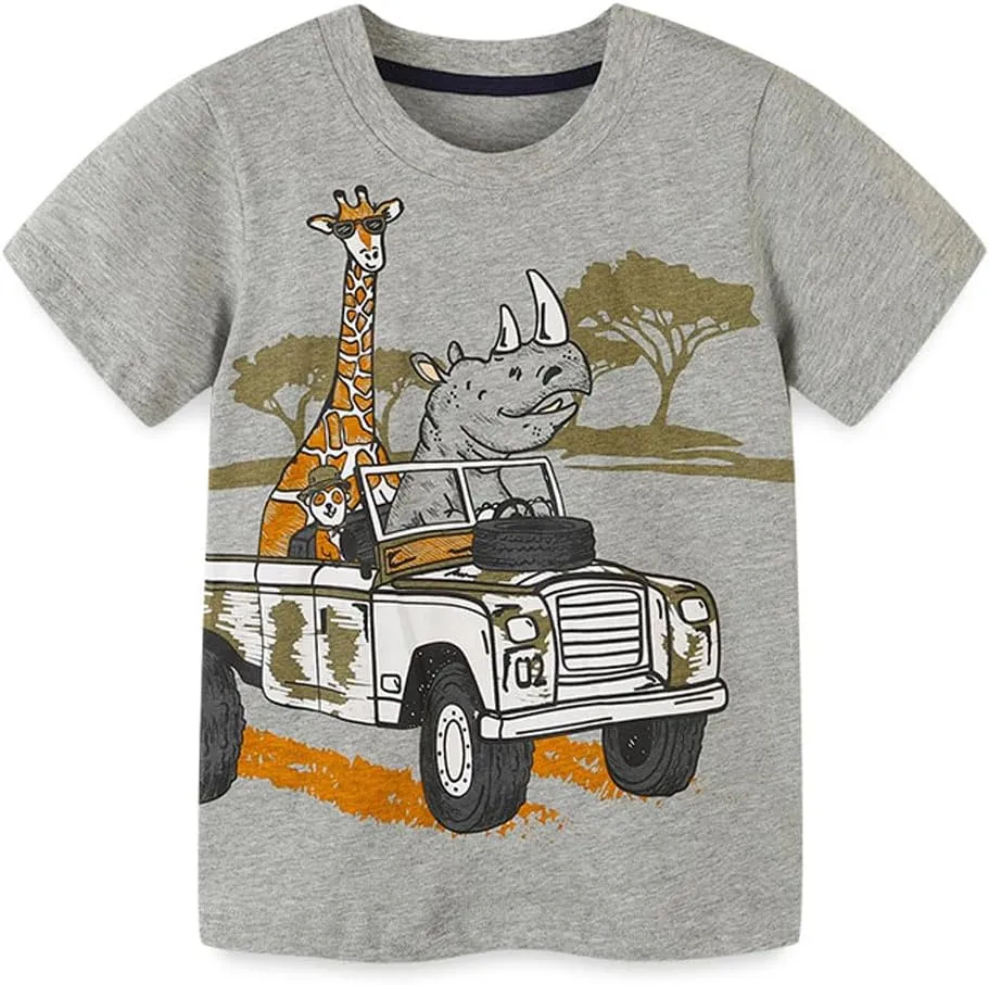 Boys T-Shirts Tops Shirts Kids T-Shirts Summer Short Sleeve Tees T Shirts for Boys Cotton T-Shirts