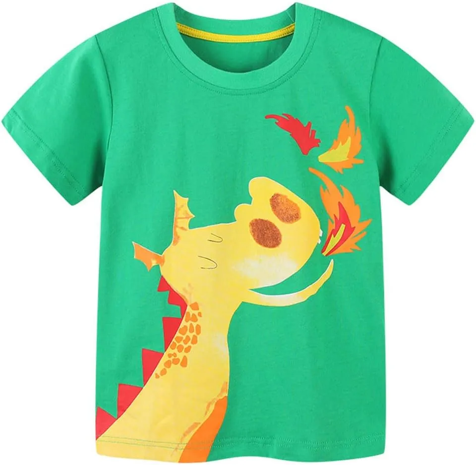 Boys T-Shirts Tops Shirts Kids T-Shirts Summer Short Sleeve Tees T Shirts for Boys Cotton T-Shirts