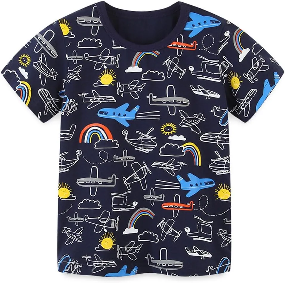 Boys T-Shirts Tops Shirts Kids T-Shirts Summer Short Sleeve Tees T Shirts for Boys Cotton T-Shirts
