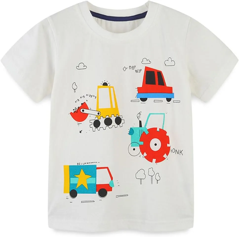 Boys T-Shirts Tops Shirts Kids T-Shirts Summer Short Sleeve Tees T Shirts for Boys Cotton T-Shirts