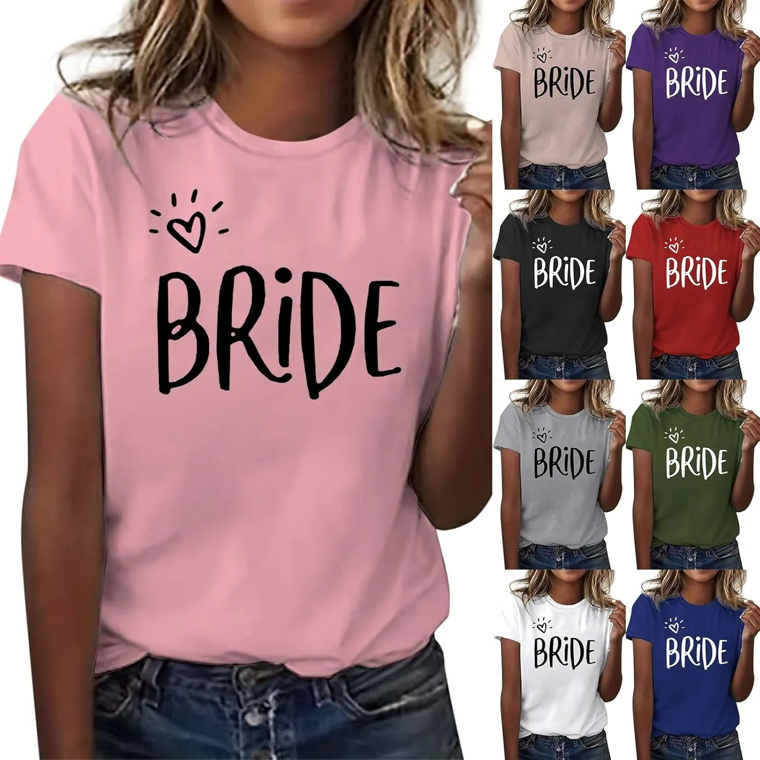 Bride Bachelorette Party Shirts Bridal Party T-Shirt Wedding Party Tshirt Bridesmaid Proposal Girls' Tops, Tees & Blouses