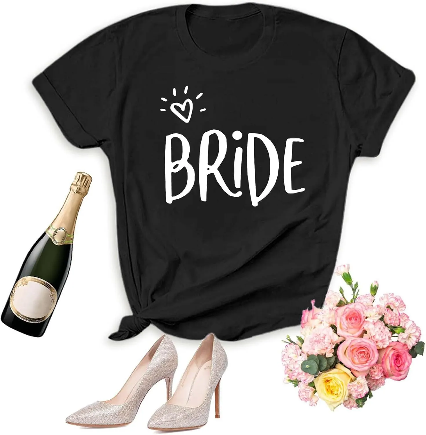 Bride Bachelorette Party Shirts Bridal Party T-Shirt Wedding Party Tshirt Bridesmaid Proposal Girls' Tops, Tees & Blouses