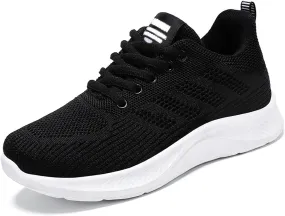 Buhelyc Womens Comfortable Sneakers Mesh Fashion Lightweight Running Shoes Casual Walking Shoes Lace Up Walking Shoes