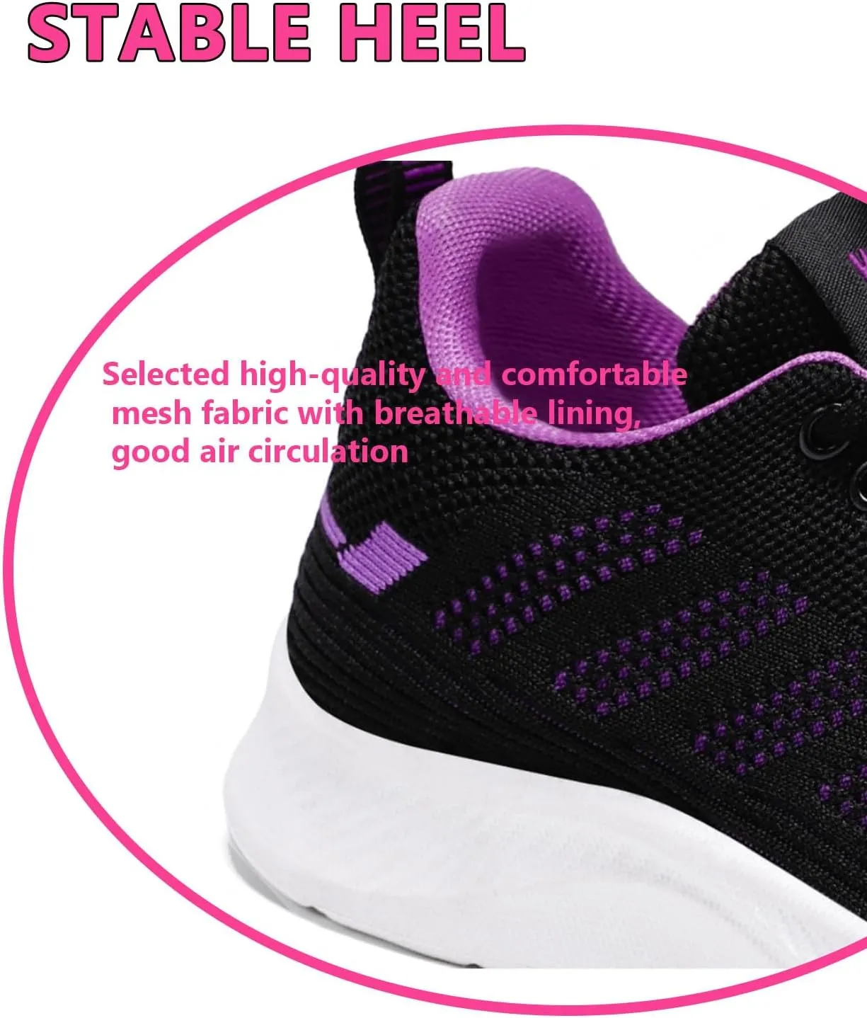 Buhelyc Womens Comfortable Sneakers Mesh Fashion Lightweight Running Shoes Casual Walking Shoes Lace Up Walking Shoes