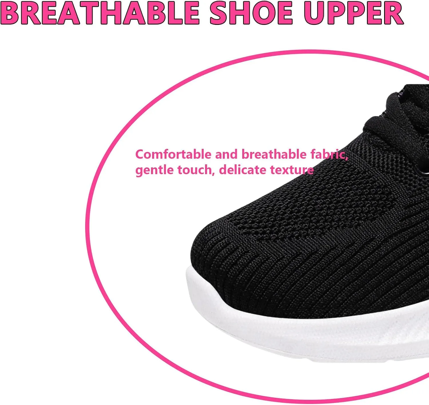 Buhelyc Womens Comfortable Sneakers Mesh Fashion Lightweight Running Shoes Casual Walking Shoes Lace Up Walking Shoes