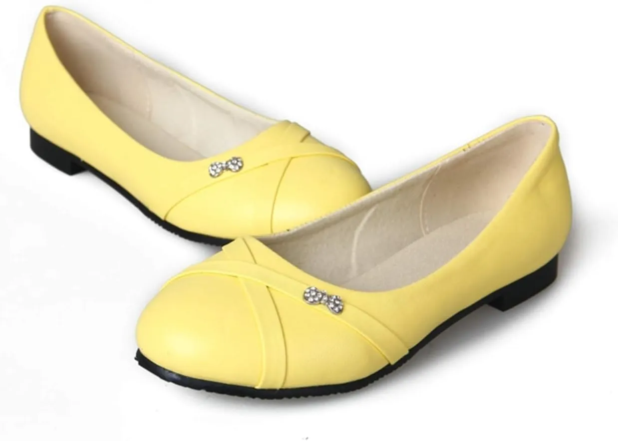 Caradise Womens Slip On Round Toe Ballet Flats Casual Office Work Pumps