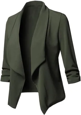 Cardigan Womens Coat Open Long Front Solid Sleeve Casual Women's Coat Coat Hood Womens Coat