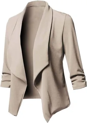 Cardigan Womens Coat Open Long Front Solid Sleeve Casual Women's Coat Coat Hood Womens Coat