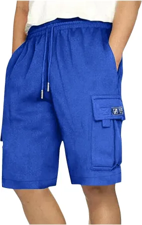 Cargo Shorts for Men Stretch Drawstring Work Shorts Outdoor Hiking Fishing Cargo Shorts Athletic Shorts Pockets