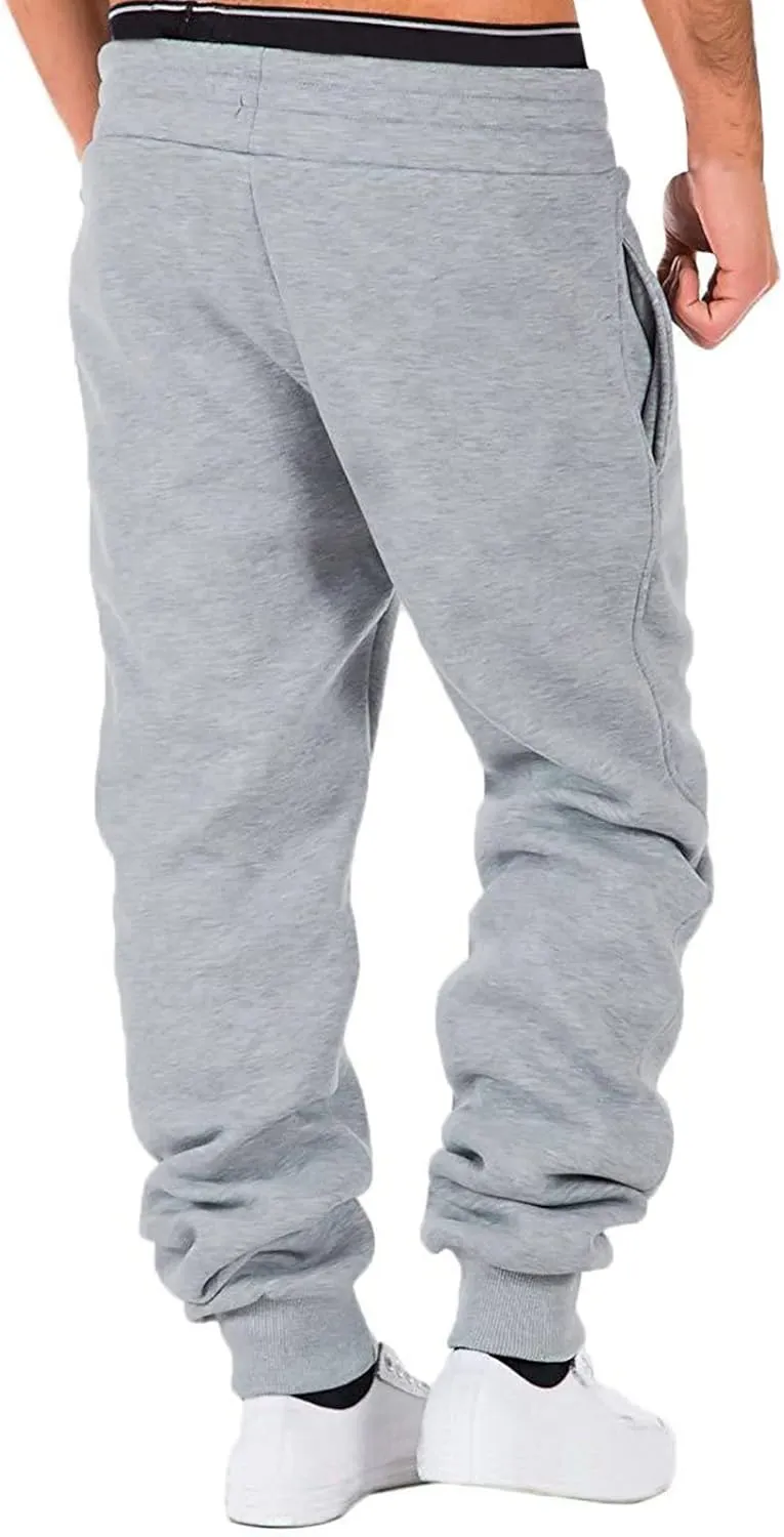Cargo Sweatpants for Men Big and Tall Pocket Sports Fitness Sweatpants Relaxed-Fit Trousers Mens Cargo Pants Relaxed