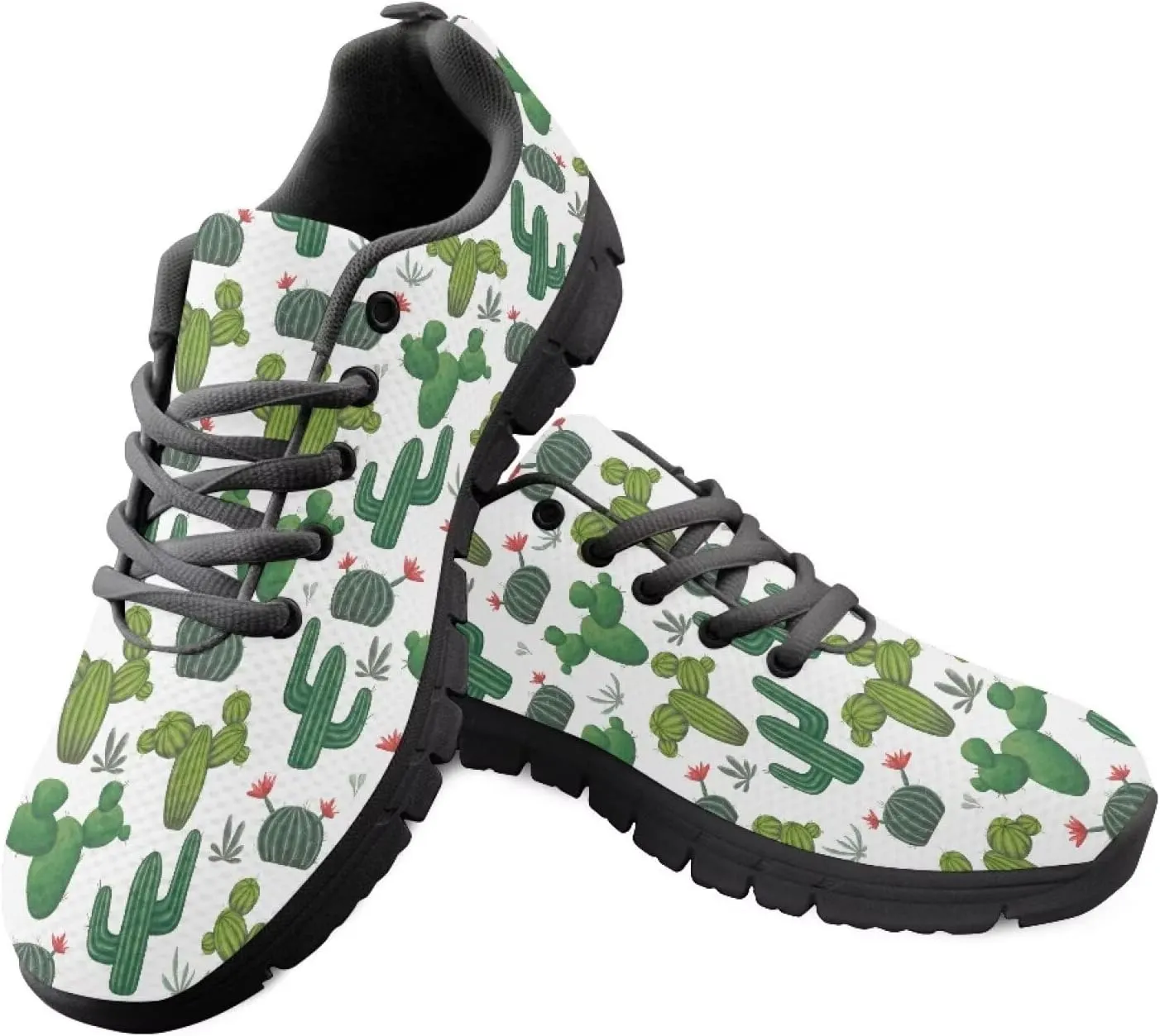 Casual Training Sneaker for Womens Mesh Running Shoes Lace-up Flats Footwear