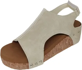 Cathalem Womens Sandals 2024,Womens Open Toe Espadrilles Platform Sandals Ankle Strap Low Wedges Walking Slip on Sandals