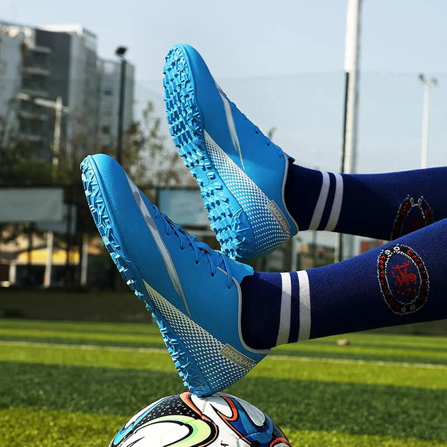 CERYTHRINA Kids Athletic Soccer Shoes Boys Girls Professional Football Shoes Mens Youth Comfortable and Breathable Football Cleats Training Sneakers