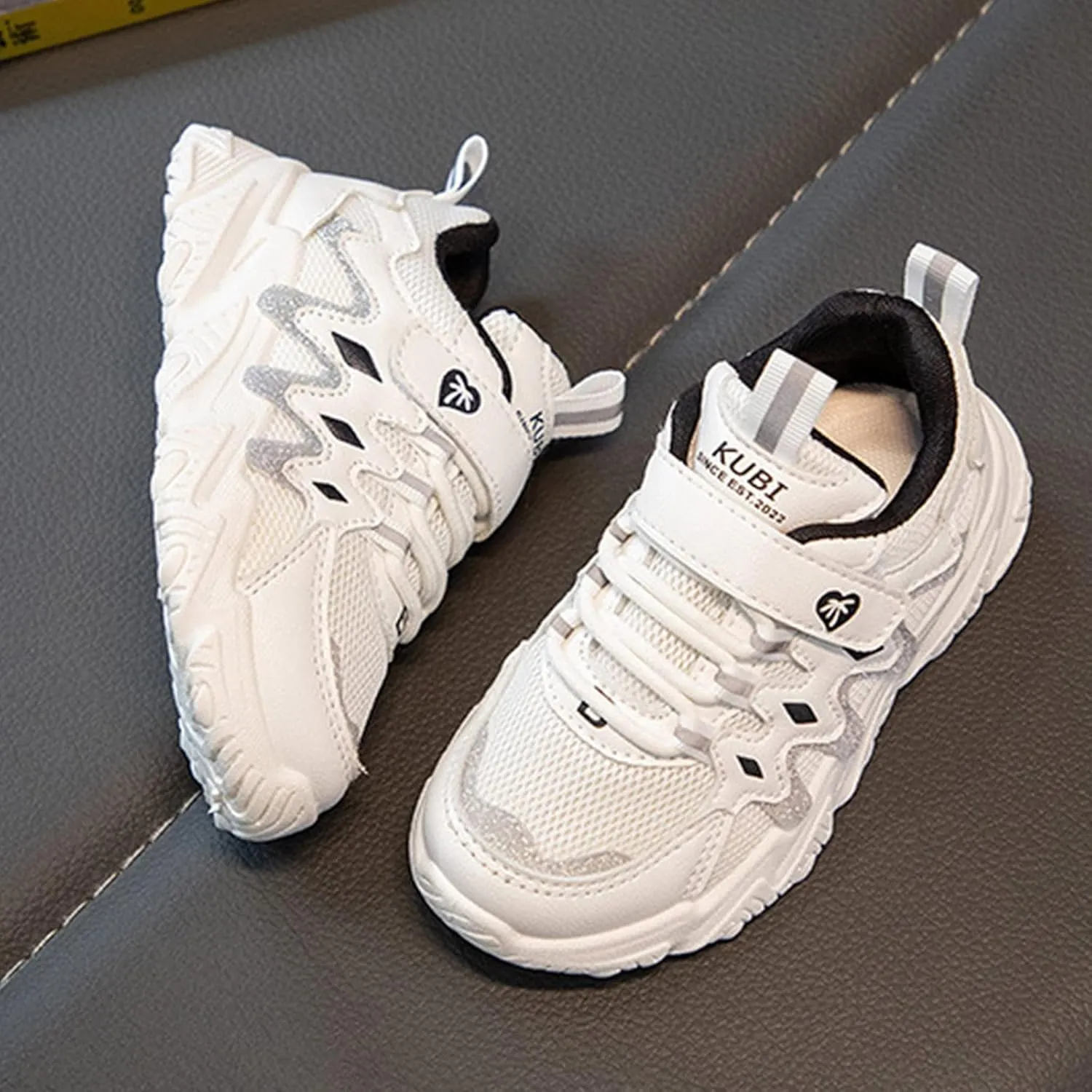 Children All Season Sports for Boys and Girls Thick Soles Non Slip Hook Loop Mesh Breathable Little Kid Girl Shoes