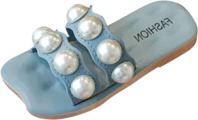 Children Slippers Fashion Summer Beach Sandals Fashion Fairy Big Pearl Slippers Girl Sandals Size 2 Girl Size 2