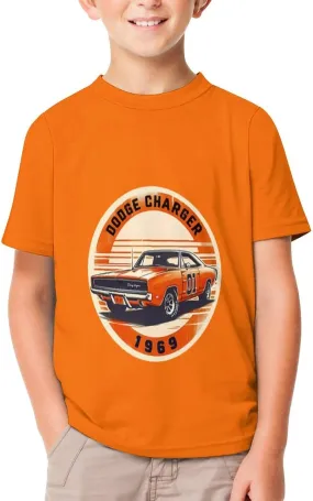 Children's Crew Neck T Shirts Short Sleeve Tee for Hazzard Dukes T Shirts,Vintage Summer T Shirts