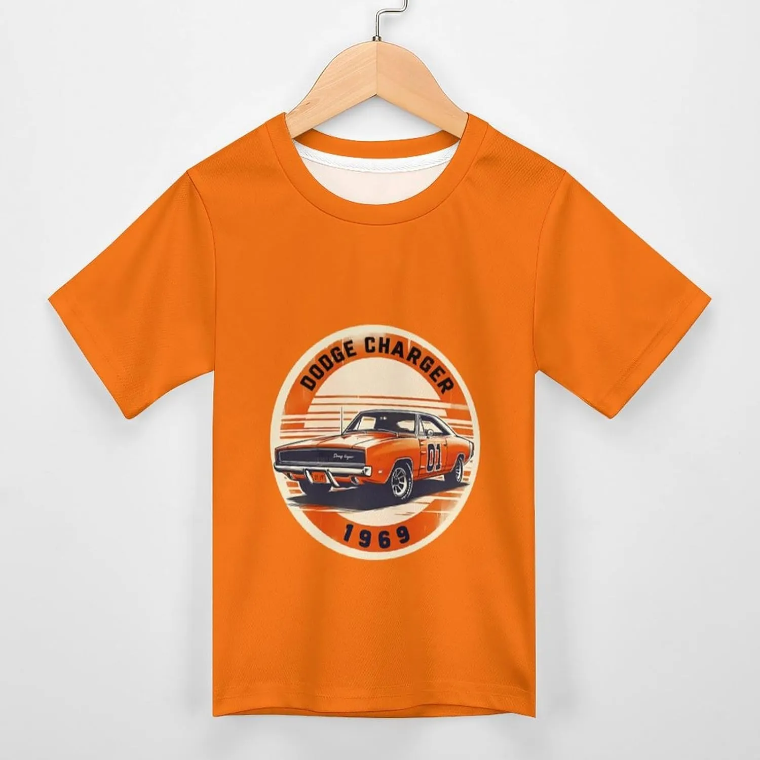 Children's Crew Neck T Shirts Short Sleeve Tee for Hazzard Dukes T Shirts,Vintage Summer T Shirts