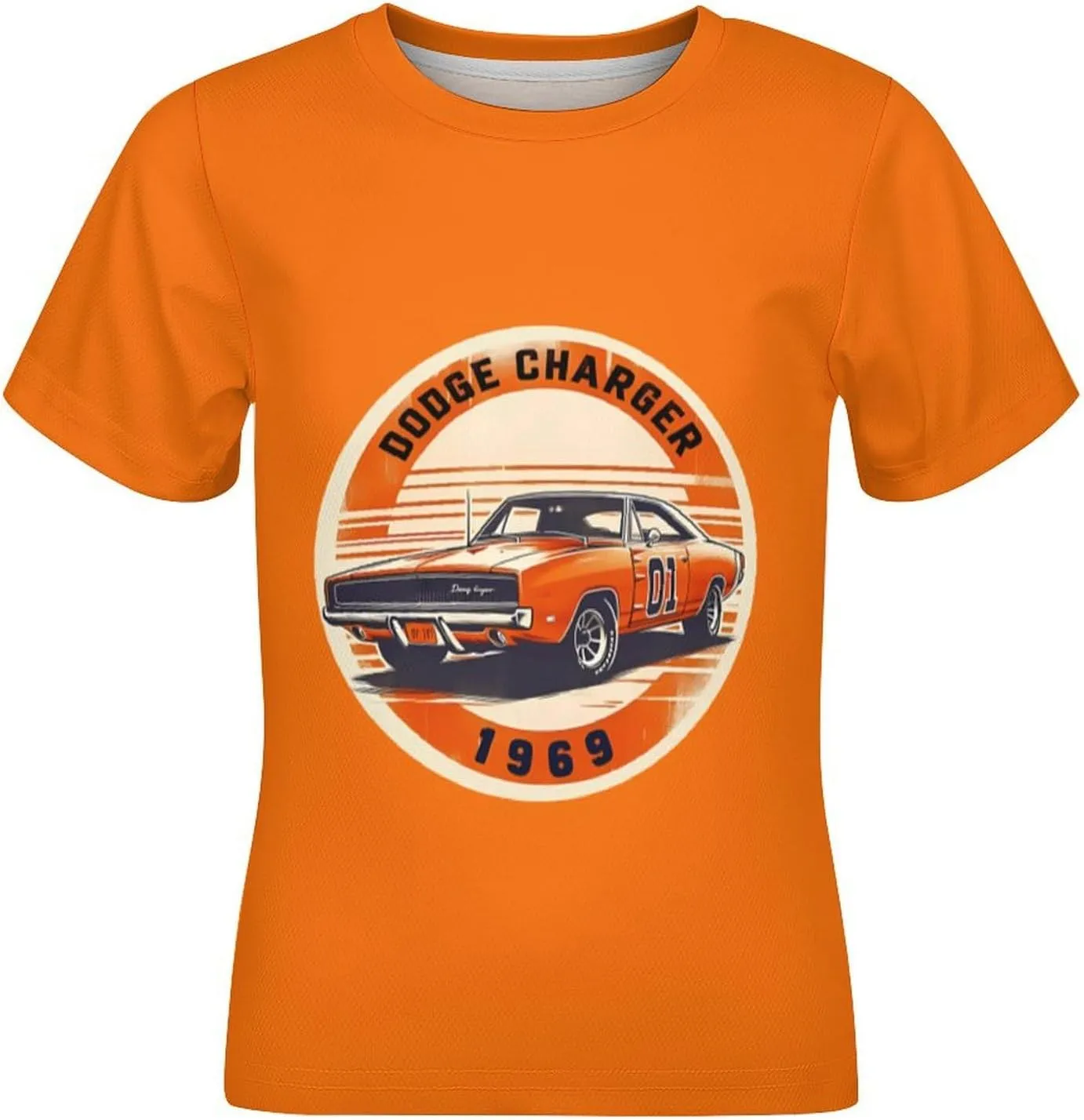 Children's Crew Neck T Shirts Short Sleeve Tee for Hazzard Dukes T Shirts,Vintage Summer T Shirts