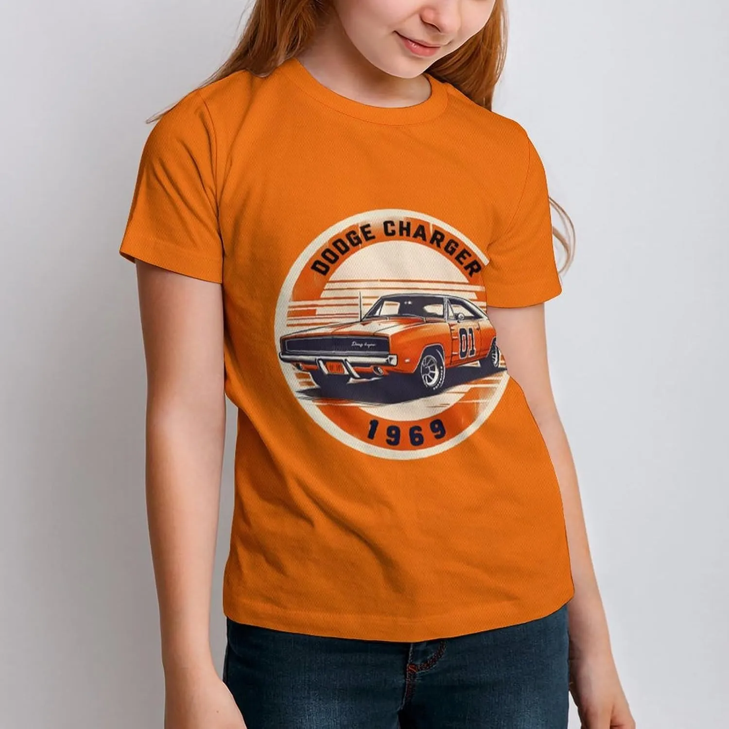Children's Crew Neck T Shirts Short Sleeve Tee for Hazzard Dukes T Shirts,Vintage Summer T Shirts
