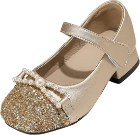 Chunky French Mary Jane Girls High Heel Shoes Summer Shallow Mouth Round Head Versatile Children's Sandals for Girl