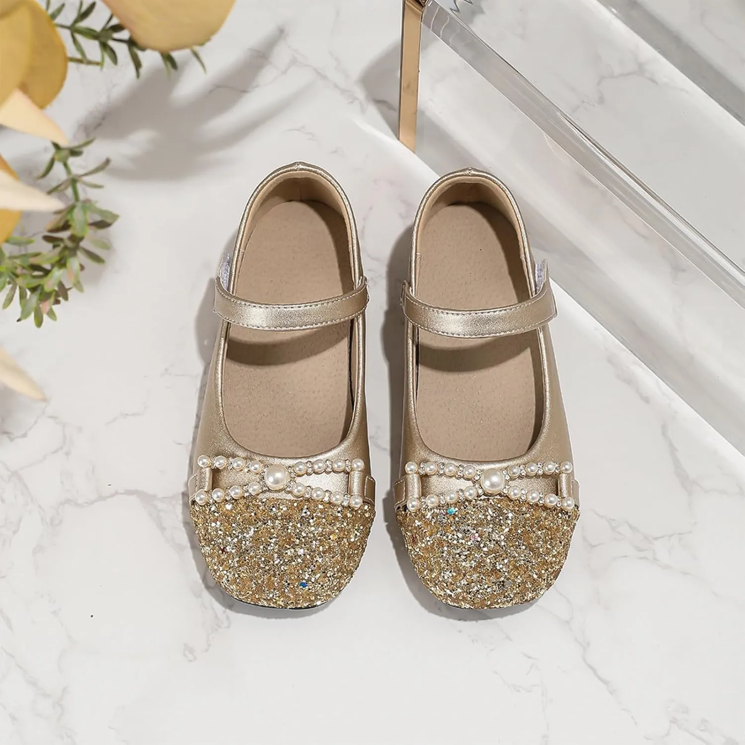 Chunky French Mary Jane Girls High Heel Shoes Summer Shallow Mouth Round Head Versatile Children's Sandals for Girl