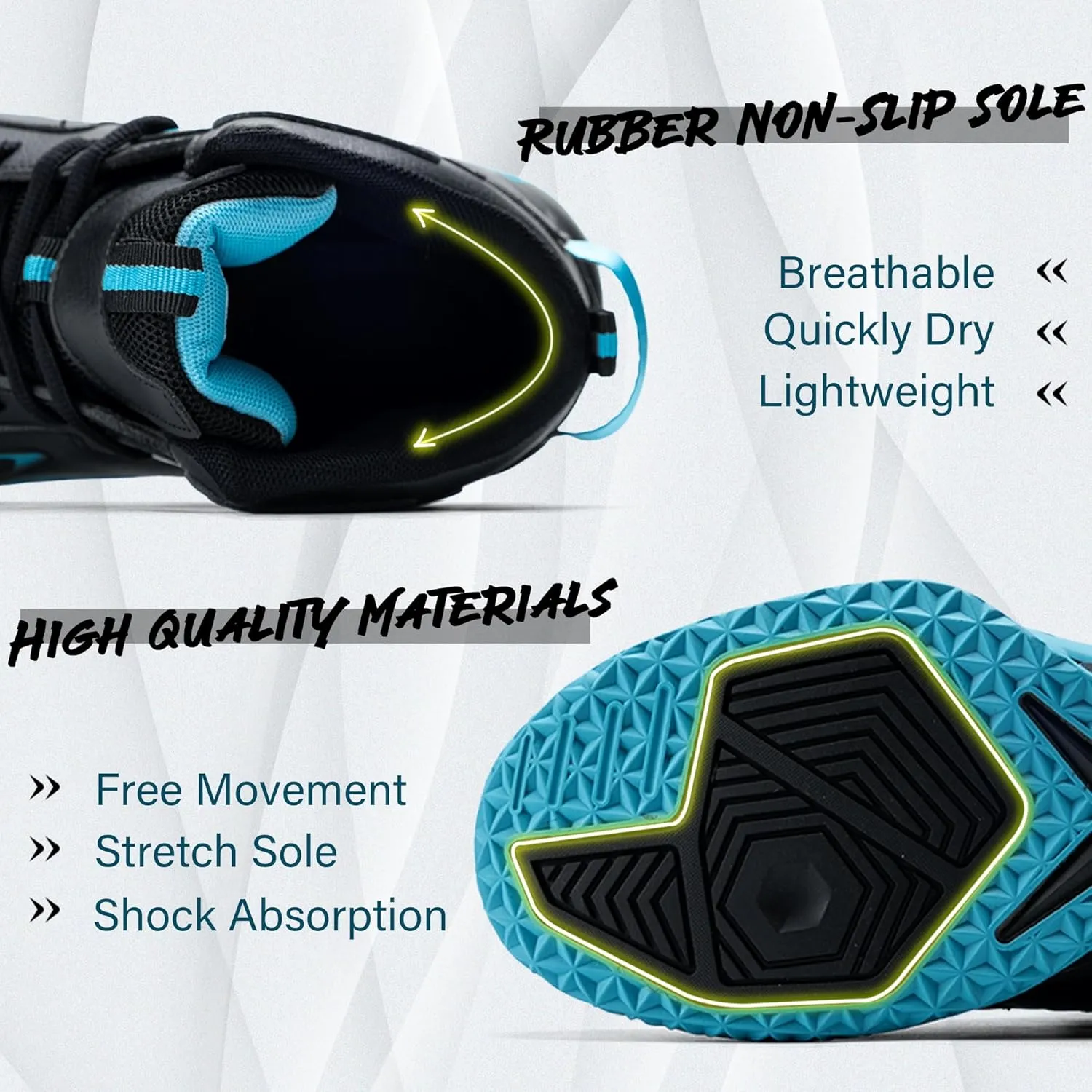 CJSPORX Men's Basketball Shoes Breathable Non-Slip Sneakers Fashionable Sports