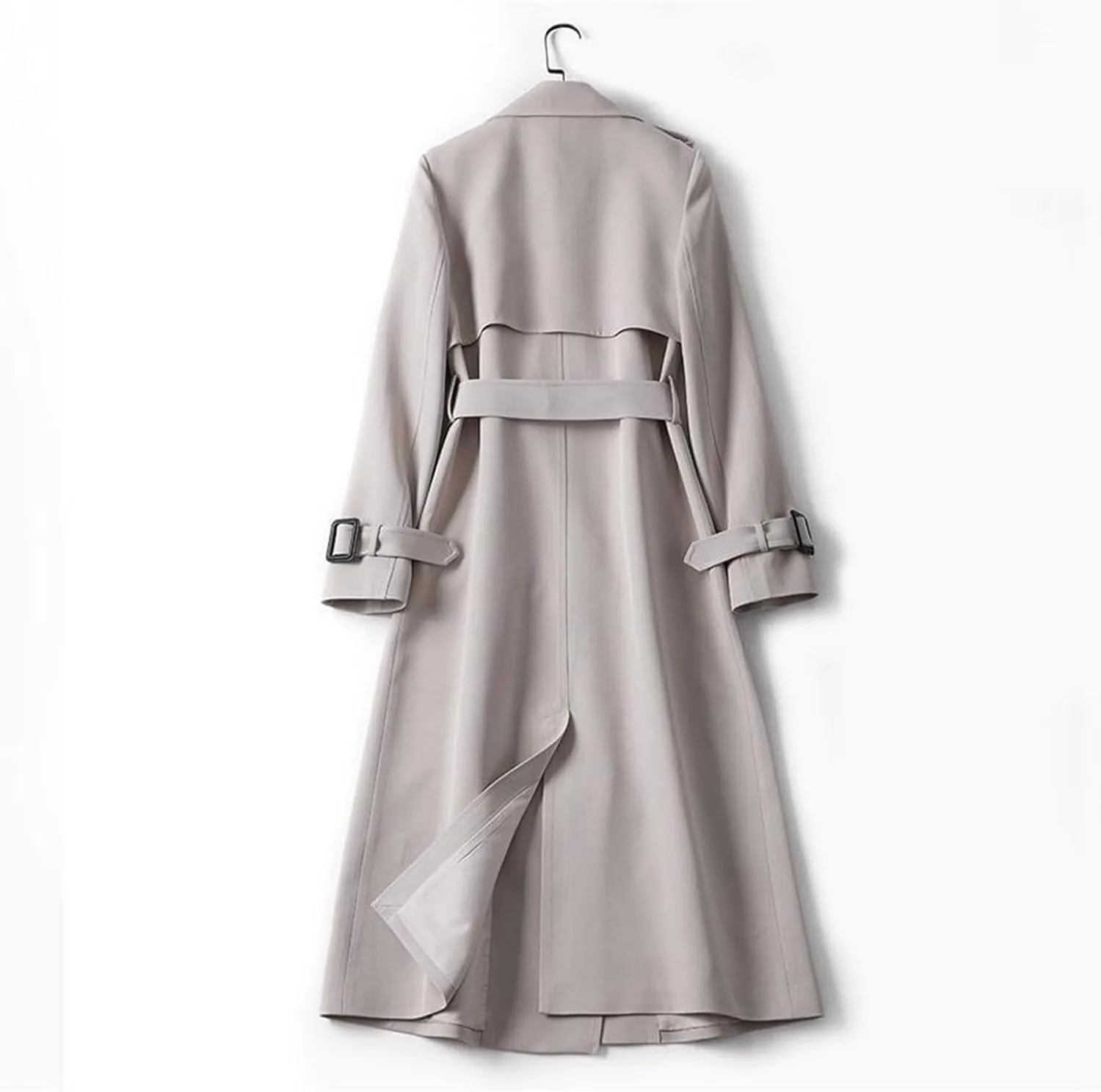 Classic Belted Lapel Overcoat Outwear Long Womens Jacket Overcoat Women'S Coat Womens Fall Fashion Winter Trench