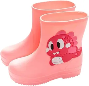 Classic Children Rainboots PVC Rubber Children Water Shoes Rain Boots Kids Baby Cartoon Shoes