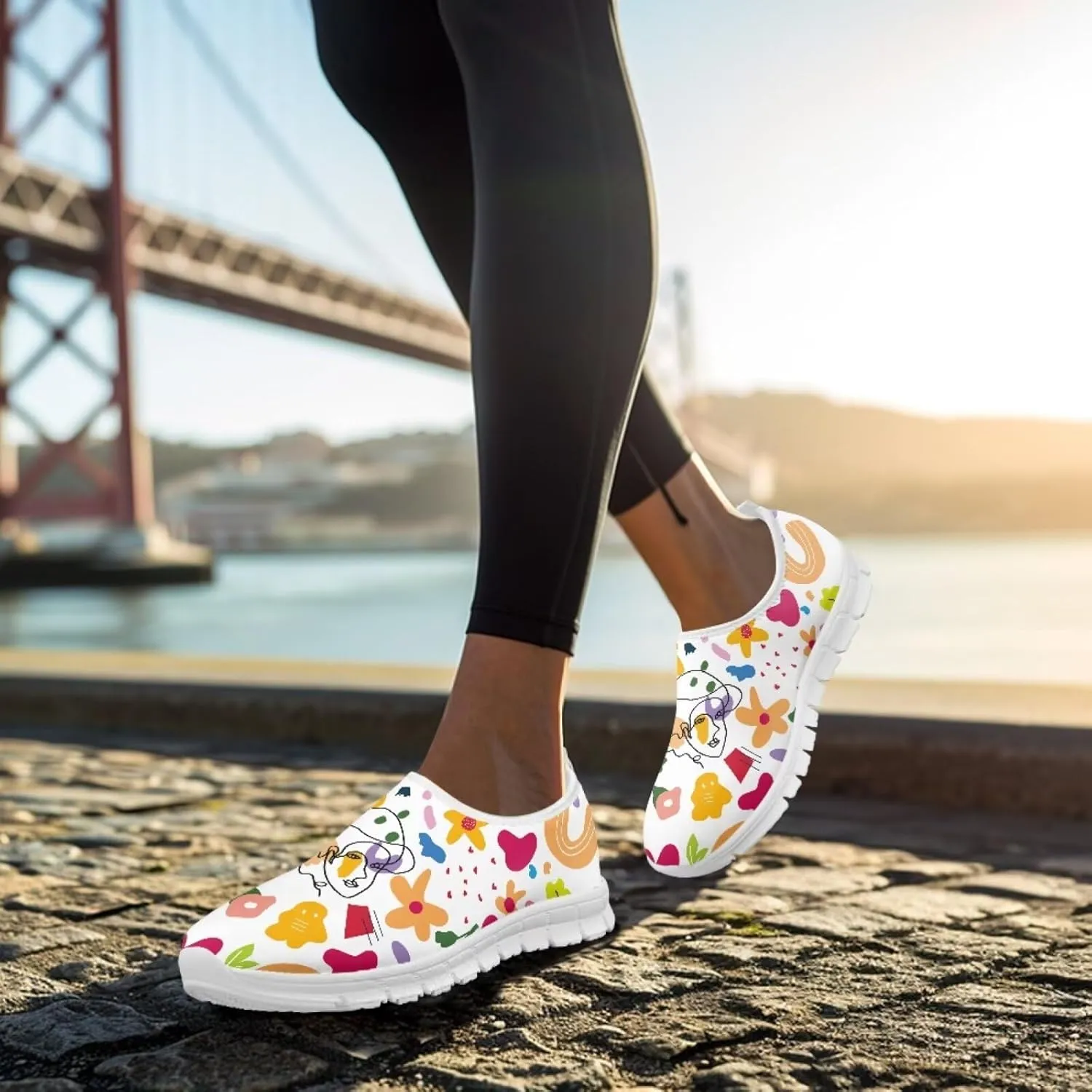 Coloranimal Womens Loafers Casual Flats Slip On Shoes Women Walking Shoes Lightweight Womens Casual Shoes Travel Shoes