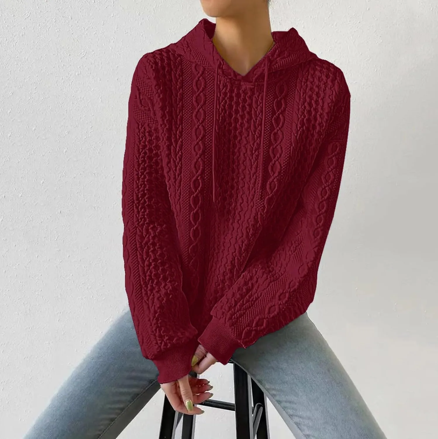 Comfrt Weighted Hoodie for Anxiety Women Winter Tops Fashion Comfortable Womens Hoodies Long Sleeve Sweatshirts