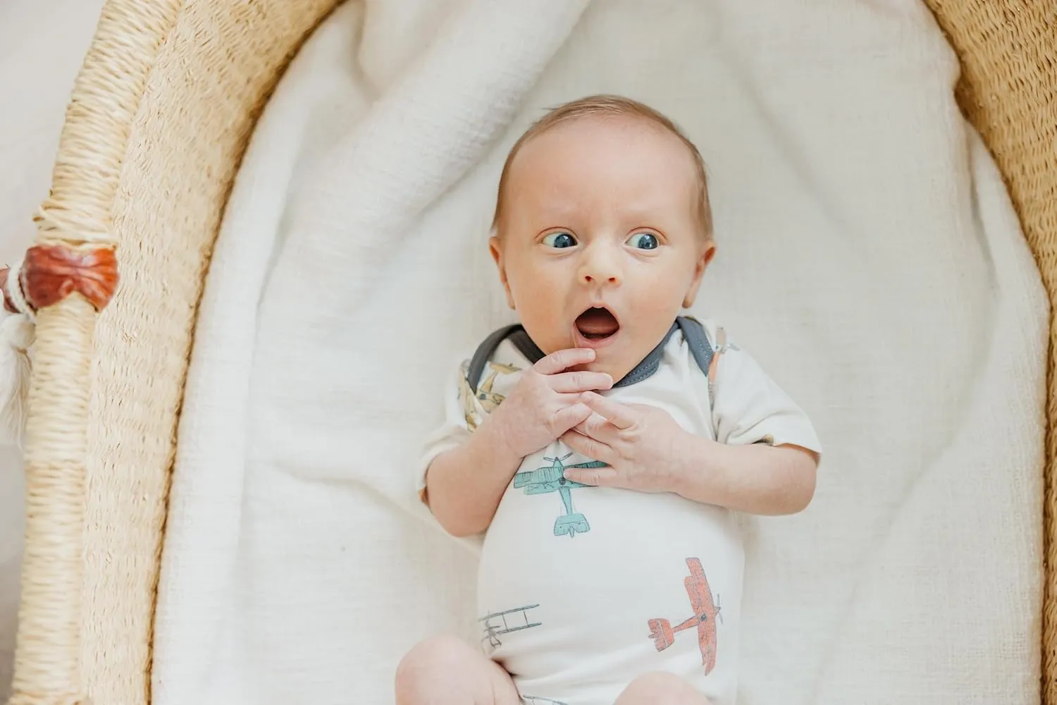 Copper Pearl Short Sleeve Bodysuit Baby: Ultra Soft Bodysuits for Newborns, Boys, Girls, and Infants - Stylish, Comfortable, Overlap Shoulders, Premium Knit Fabric - Ace, 0-3 Months