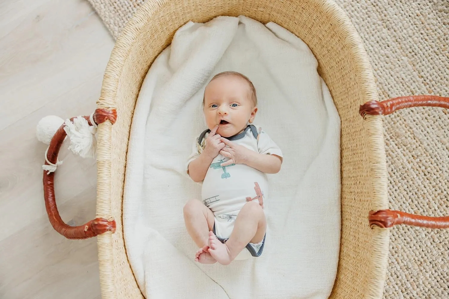 Copper Pearl Short Sleeve Bodysuit Baby: Ultra Soft Bodysuits for Newborns, Boys, Girls, and Infants - Stylish, Comfortable, Overlap Shoulders, Premium Knit Fabric - Ace, 0-3 Months