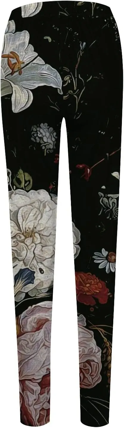 Cotton Flare Printed Leggings for Women Womens Patterned Tights Leggings for Running Women Non Slip