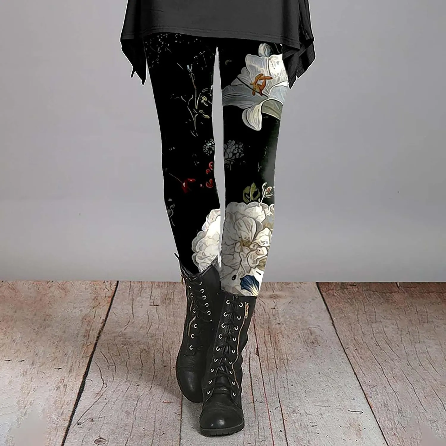 Cotton Flare Printed Leggings for Women Womens Patterned Tights Leggings for Running Women Non Slip
