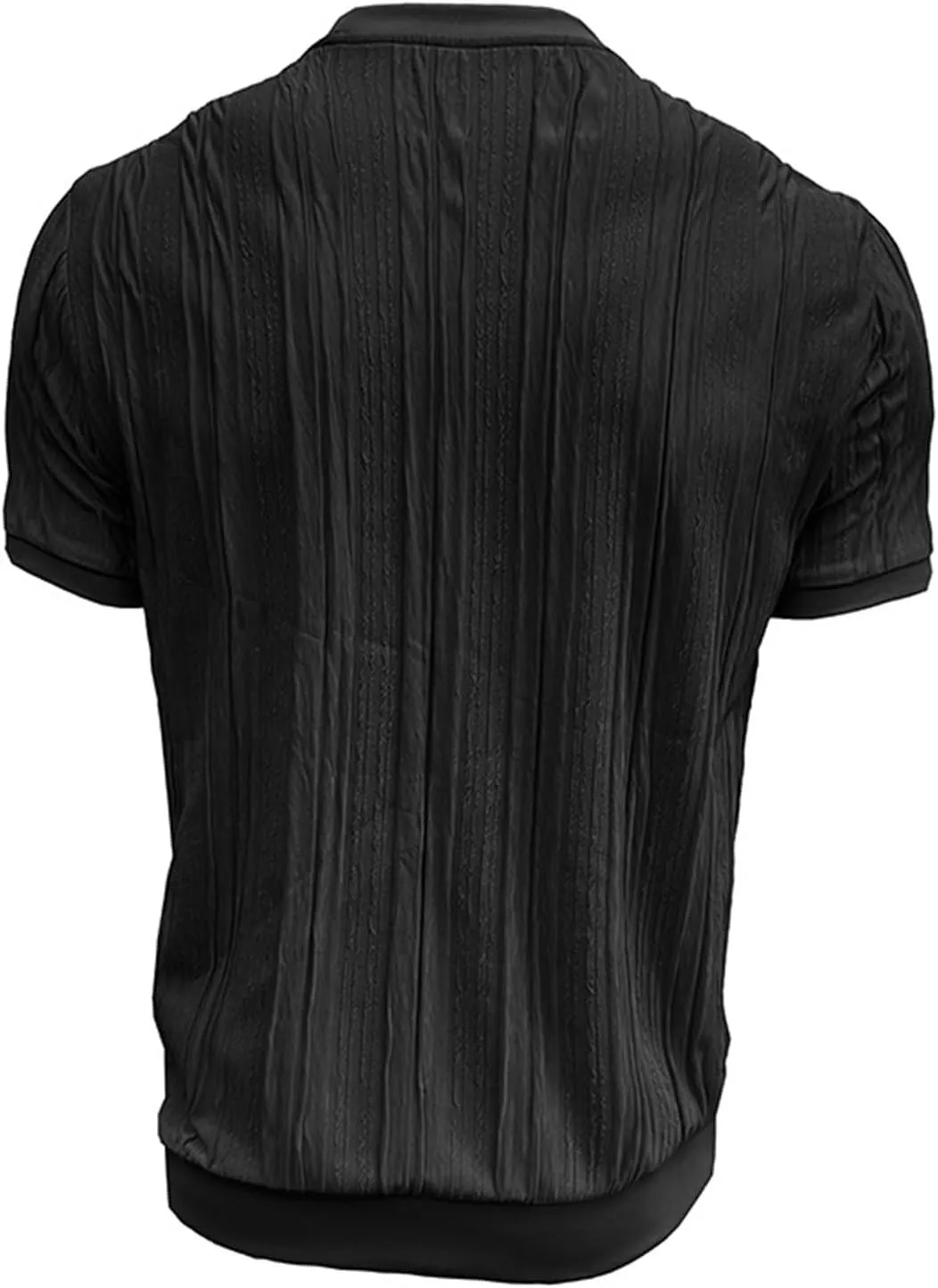 Cotton Linen Shirts for Men Casual Round Neck Short Sleeve T-Shirts Solid Loose Pullover Top Jacquard Knit Tees