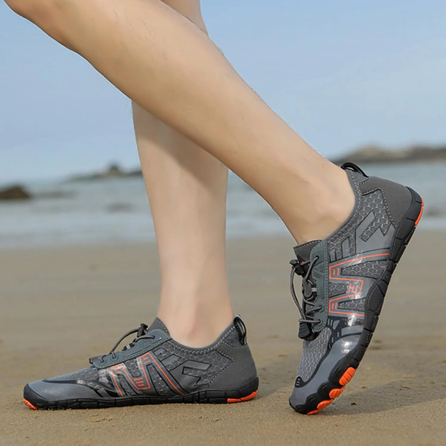 Couple Sports Shoes Outdoor Wading Non Slip Beach Diving Shoes Swimming Riding Mens Sneaker Slippers